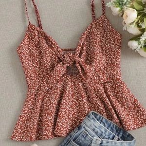 Flower tank top shirt
